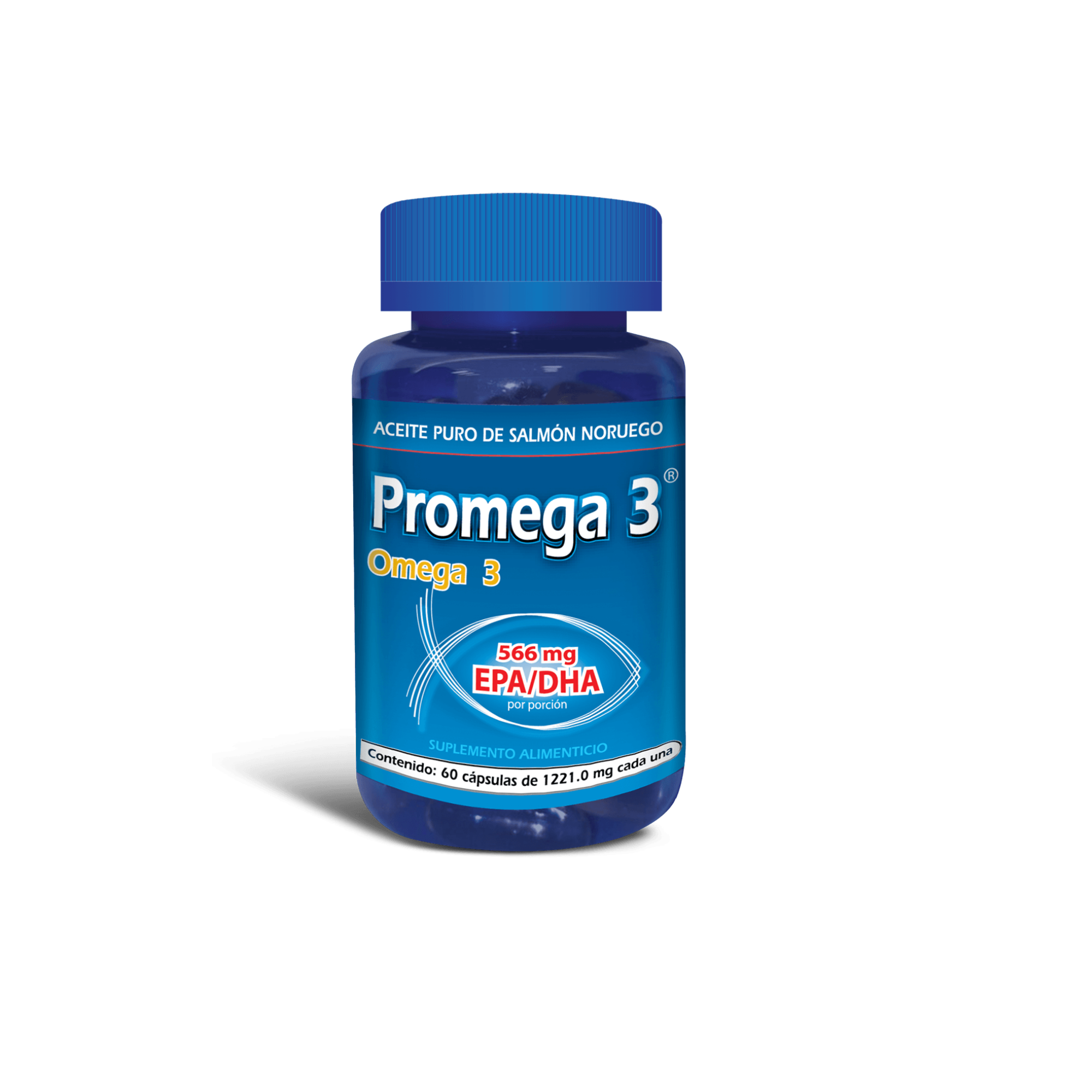 Promega 3 | Suplemento de Omega 3 con EPA y DHA   60 cápsulas de 1221 mg