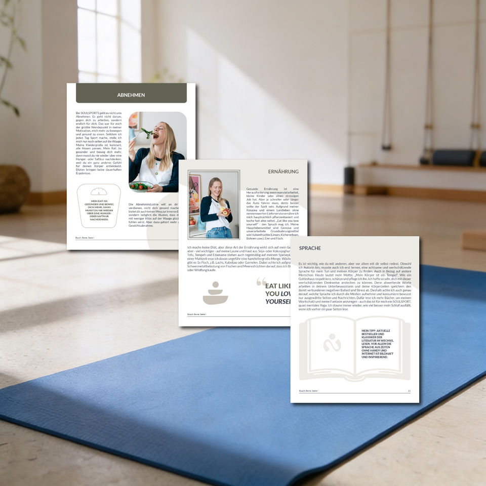 Leseprobe zum digitalen Fitness-Guide "Bauch, Beine, Seele" von SOULSPORTS by Alexa von Heyden