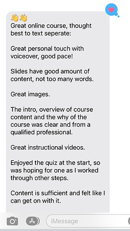 Review of online course