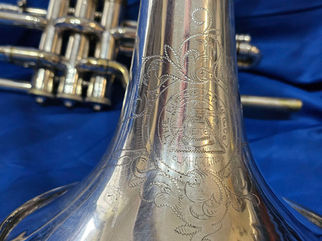 1890s Buescher True Tone Valve Trombone the 893rd Instrument they built. With original case.