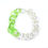 Thumbnail: White and Green Glass Chain Necklace