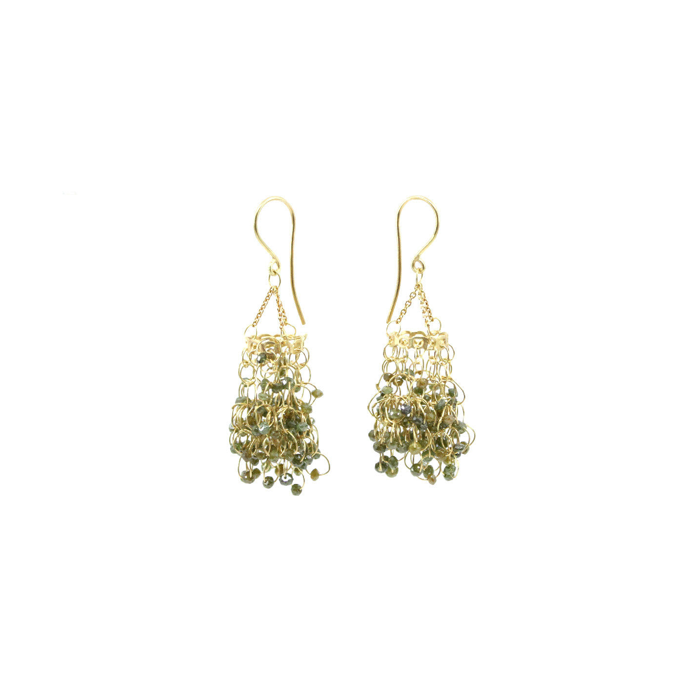 Green Chandelier Earrings