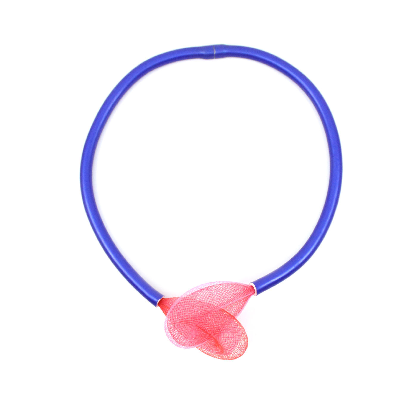 Navy Pink Latex Necklace