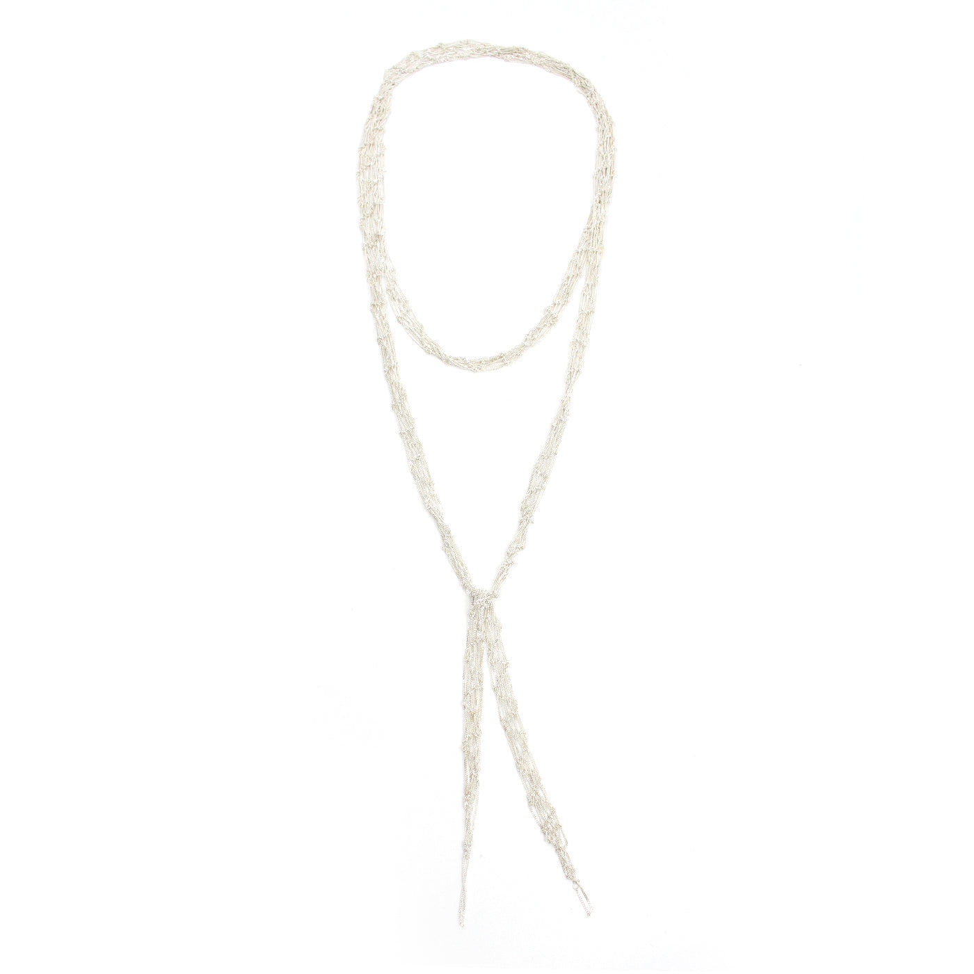 Silver Scarf Necklaces - Thin