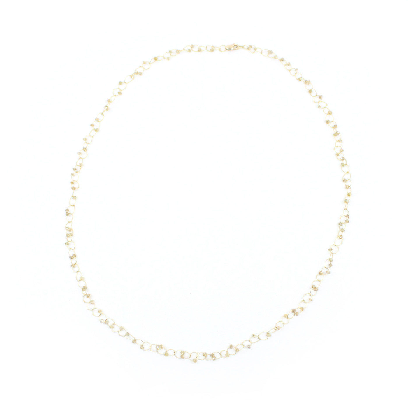 Yellow Diamond Link Necklace