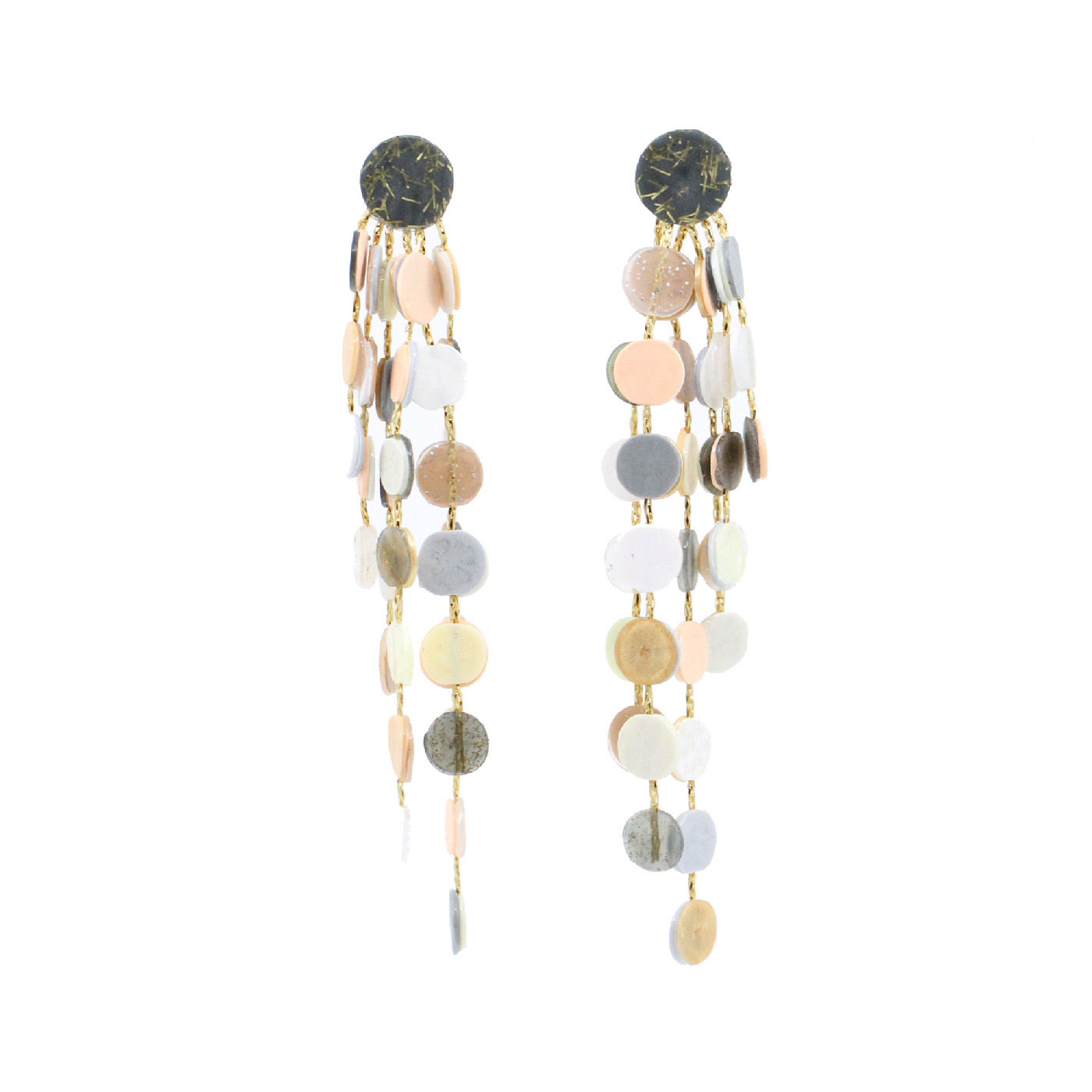 Cream Cascade Earrings