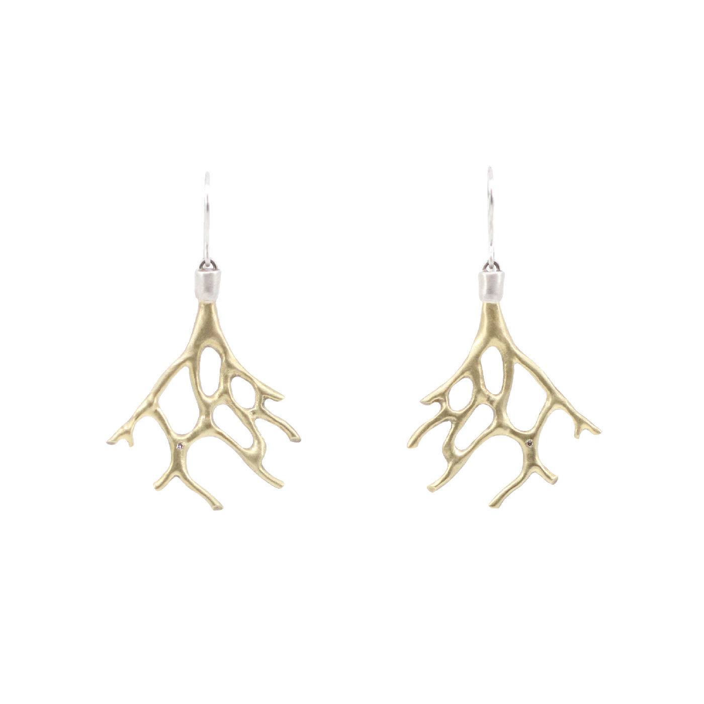 Aki Coral Branch Earrings in Bronze