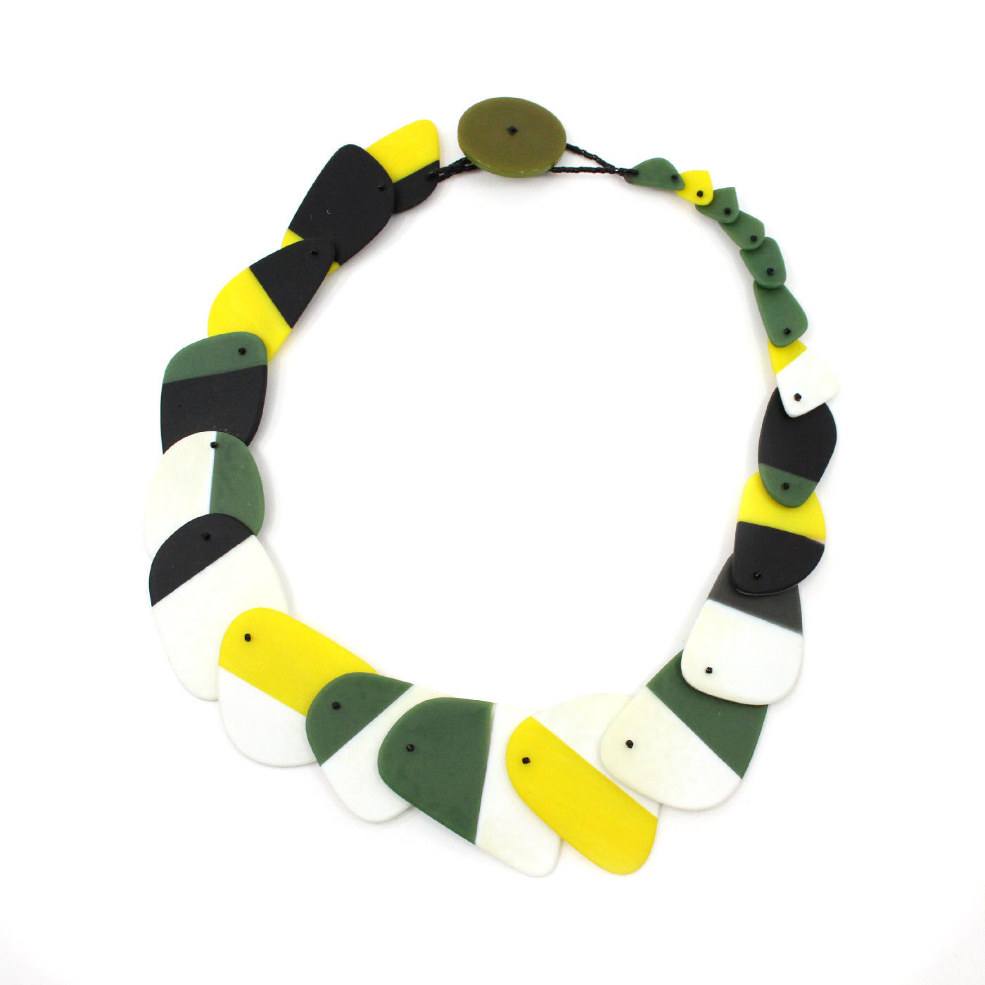 Carved and Beaded Single Strand Necklace