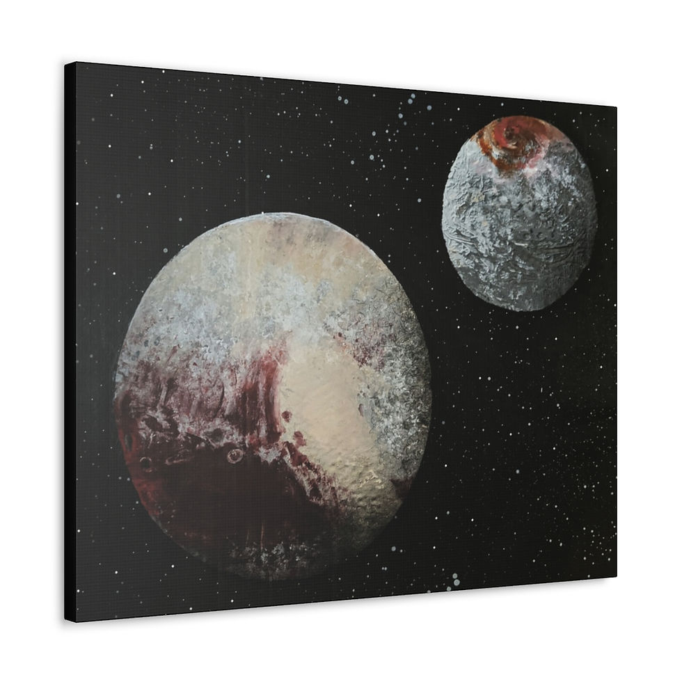 "Pluto & Charon" on Canvas