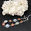 Thumbnail: Sri Lankan Moonstone Rare Peach and Cream Cabochon Cut Silver 925 Bracelet