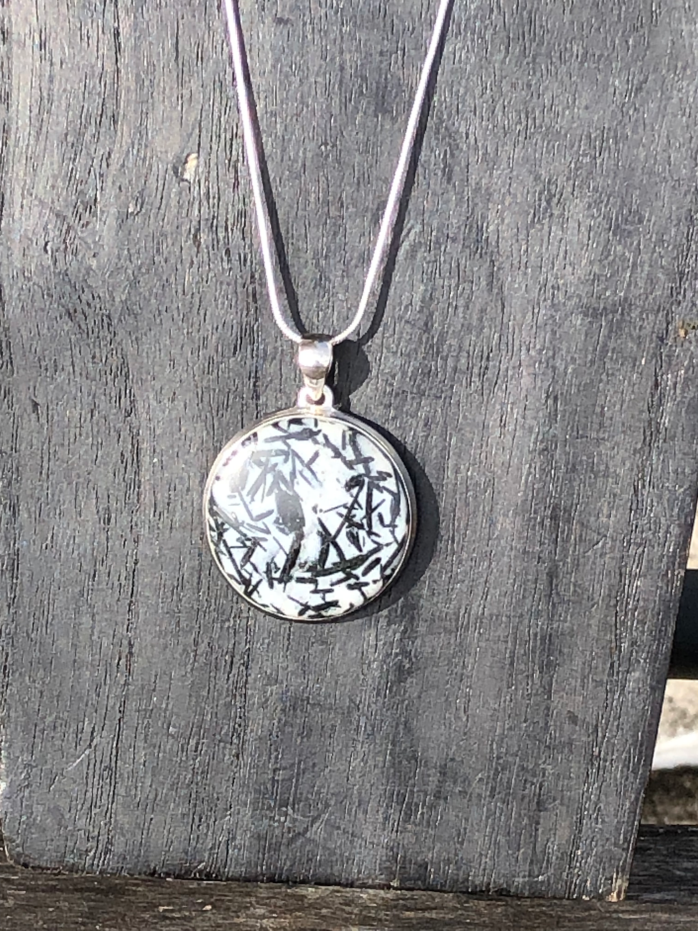 Thumbnail: Hornblende Silver 925 Pendant