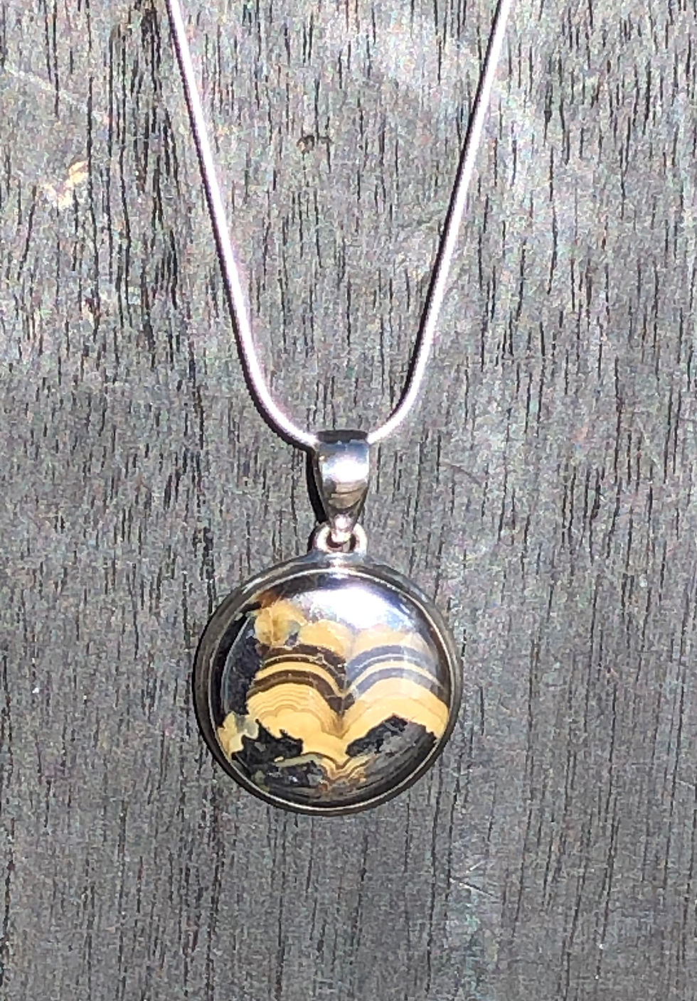 Thumbnail: 1.3" Schalenblende Crystal Silver 925 Pendant