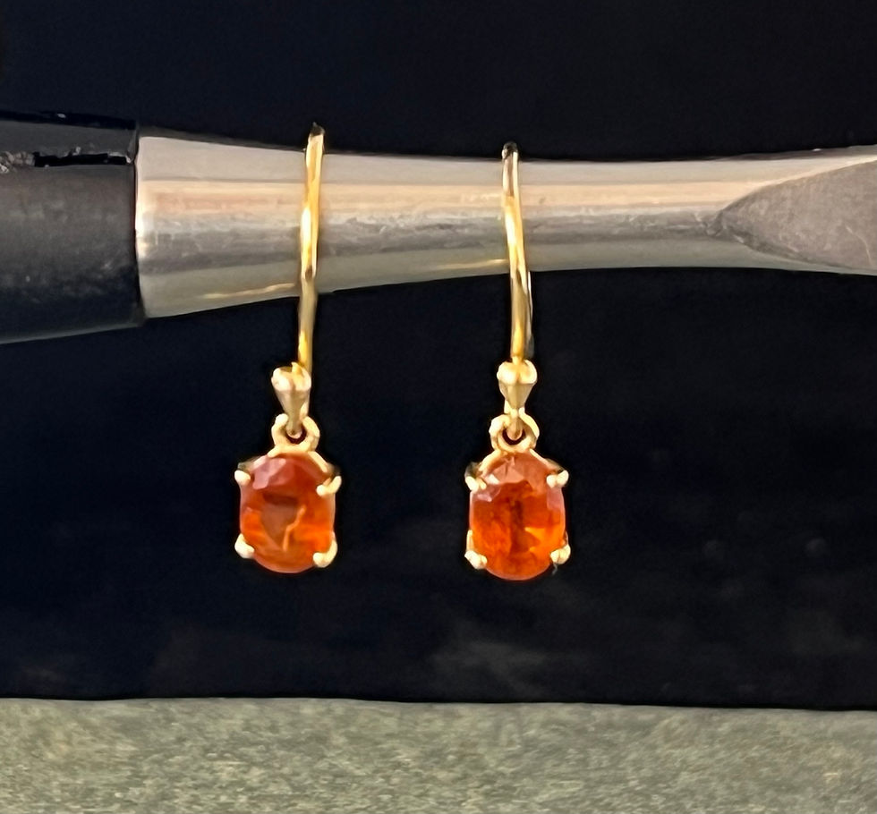 Thumbnail: Orange Kyanite 18K Gold Vermeil on 925 Silver Drop Earrings