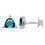 Thumbnail: LONDON BLUE TOPAZ  Faceted 925 Sterling Silver Stud earrings