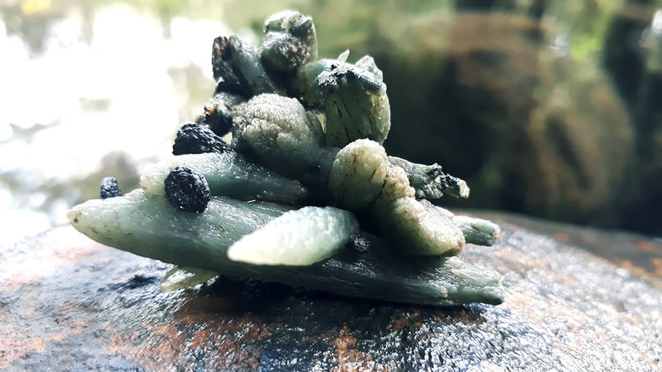 EXTREMELY RARE Serifos Green Quartz Prase Cluster