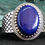 Thumbnail: Lapis Lazuli 925 Silver Men’s Ring – Size 11