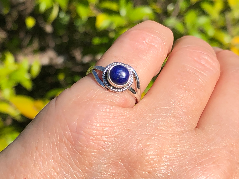 Thumbnail: Lapis Lazuli 925 Silver Ring Size 5