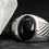 Thumbnail: copy of Black Onyx Designer 925 Ring Size 11 Mens