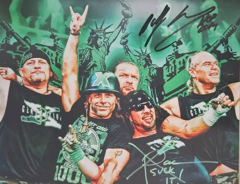 X-Pac & Billy Gunn Signed Wrestling Degeneration X 10x8" Print