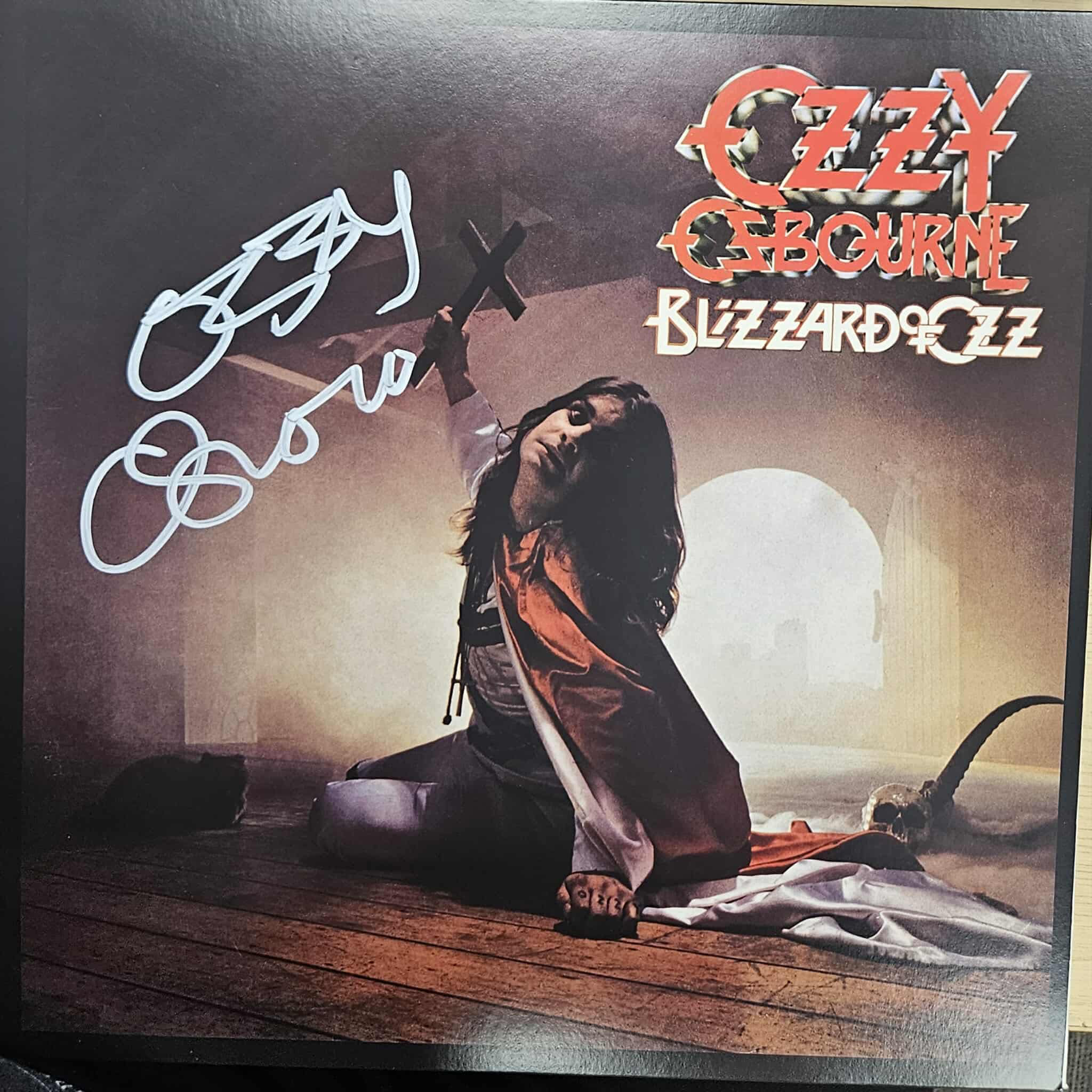 12" Ozzy Osbourne Blizzard of Ozz Vinyl Record Signed by Ozzy Osbourne