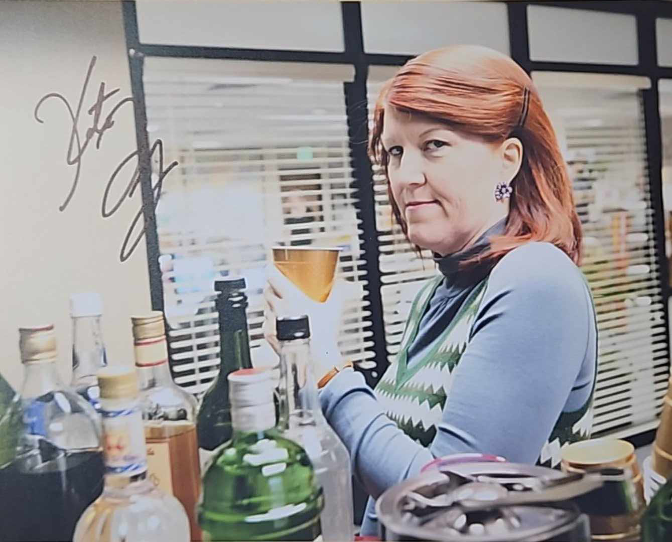 10x8" The Office Meredith Drinking Fuji Print Signed by Kate Flannery