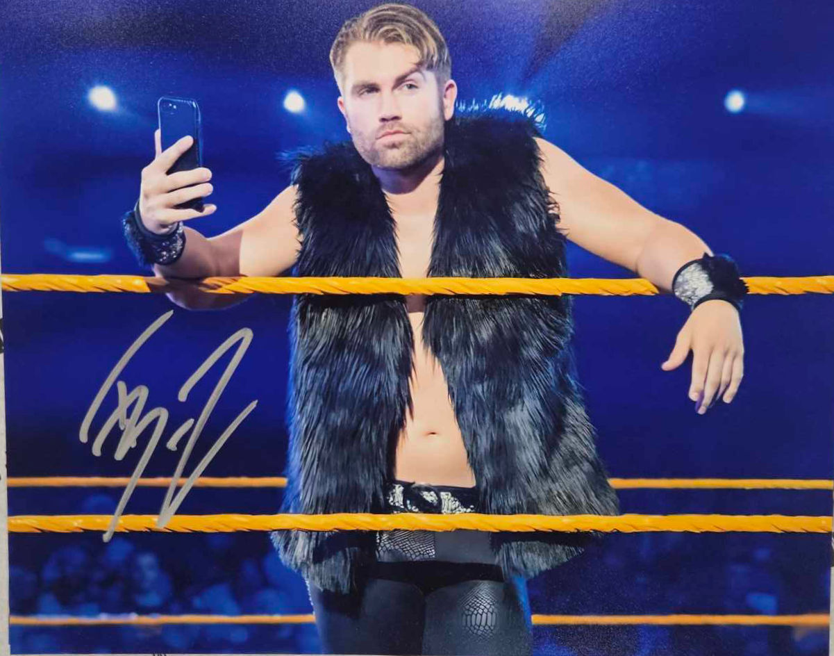 10x8" Tyler Breeze In Ring Taking a Selfie WWE Print Signed by Tyler Breeze