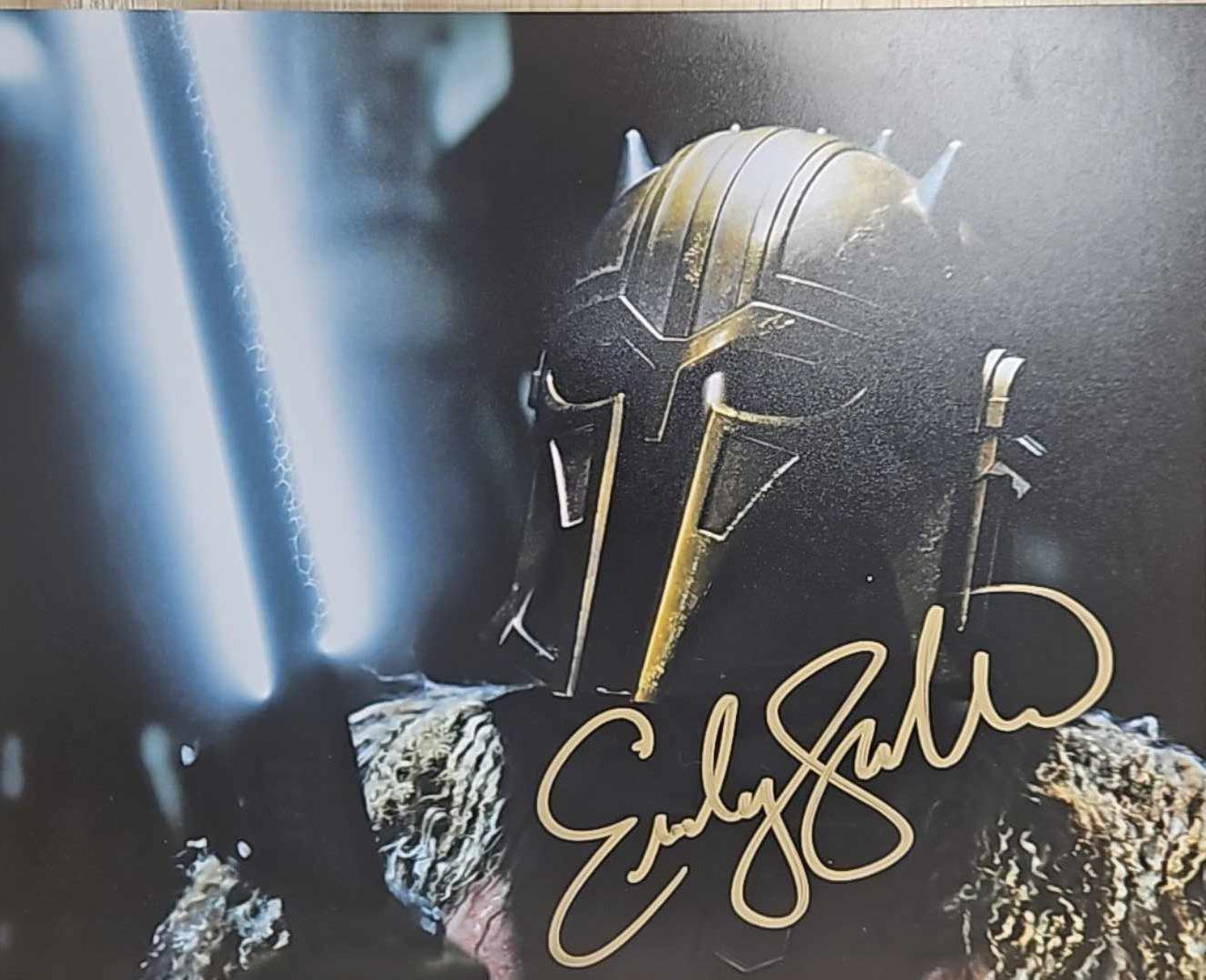 10x8" The Mandalorian The Armorer Fuji Print Signed by Emily Swallow in Gold