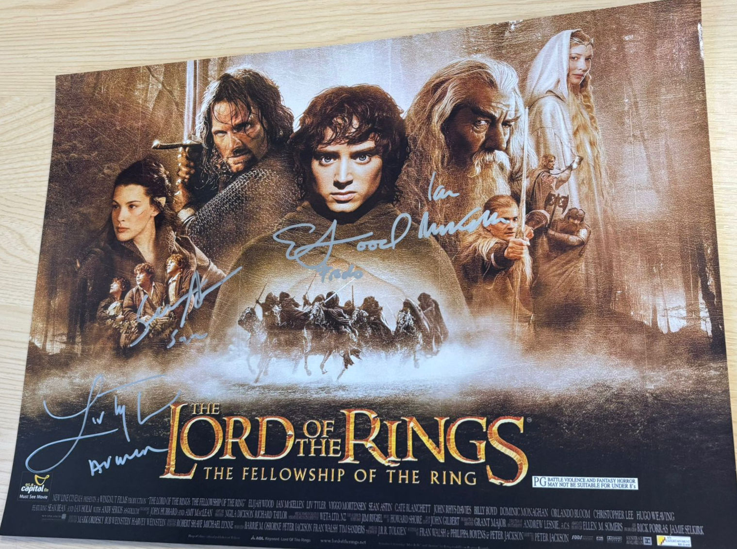 16x12" The Lord of the Rings Print Signed by 5 cast