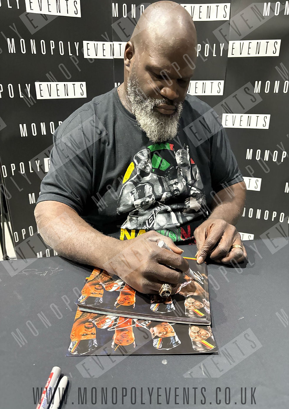 Thumbnail: 10x8" Nation of Domination Print Signed by Henry, D'Lo, Kama, and Faarooq