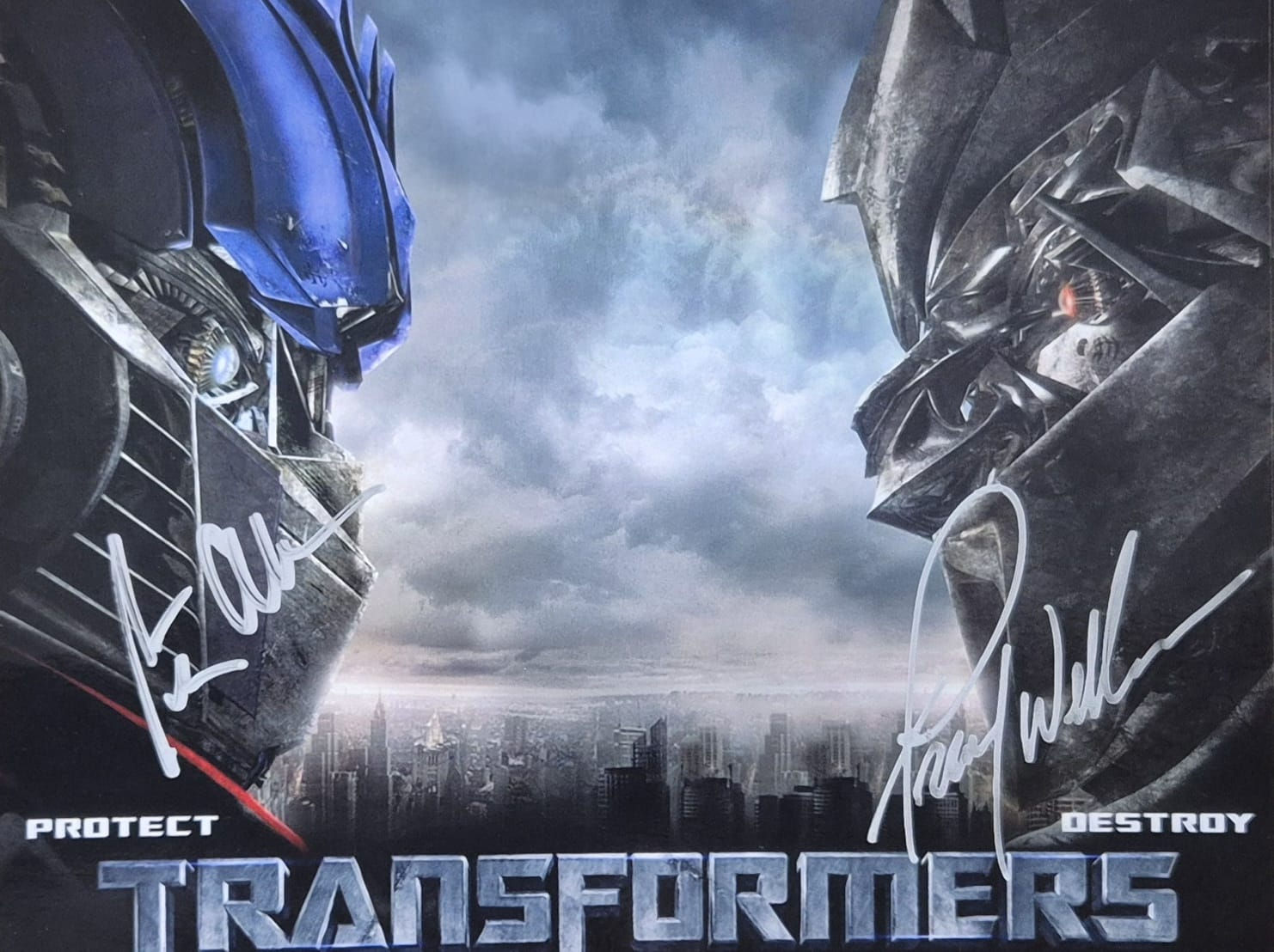 Peter Cullen & Frank Welker Signed Transformers 10x8" Print