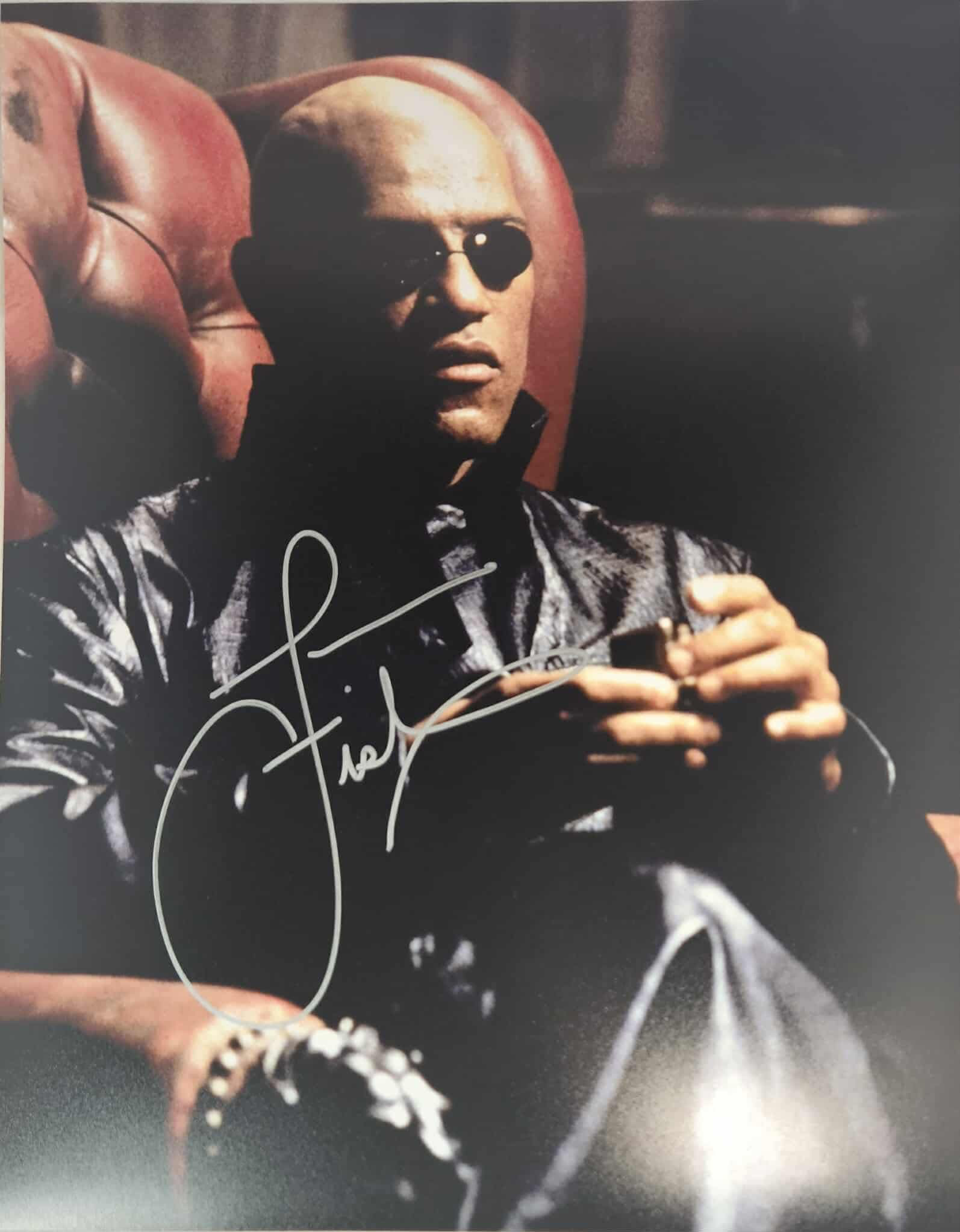 11x14" Morpheus in Chair Matrix Print Signed by Laurence Fishburne