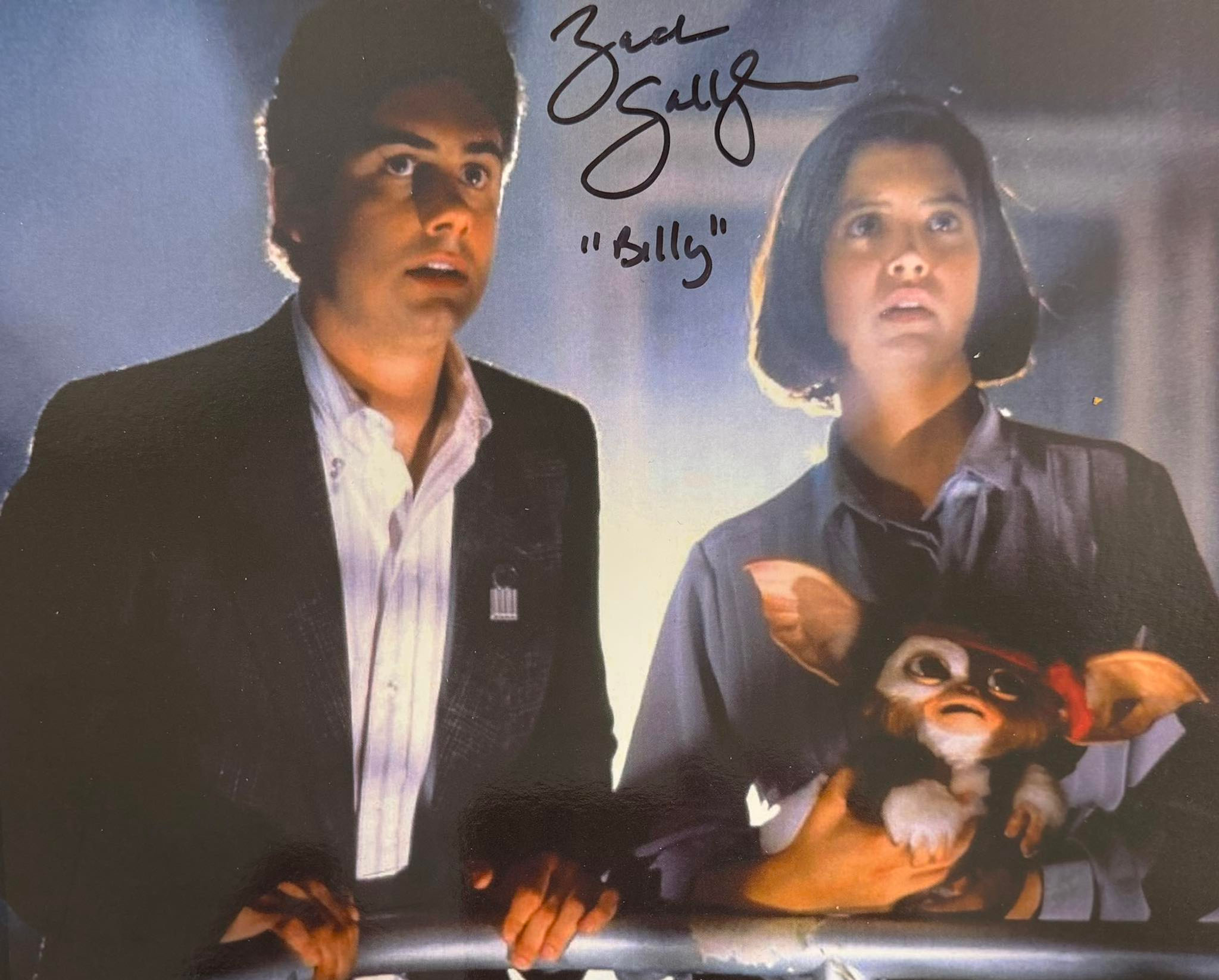 Zach Galligan Signed Gremlins Back Light Character Name 10x8" Print