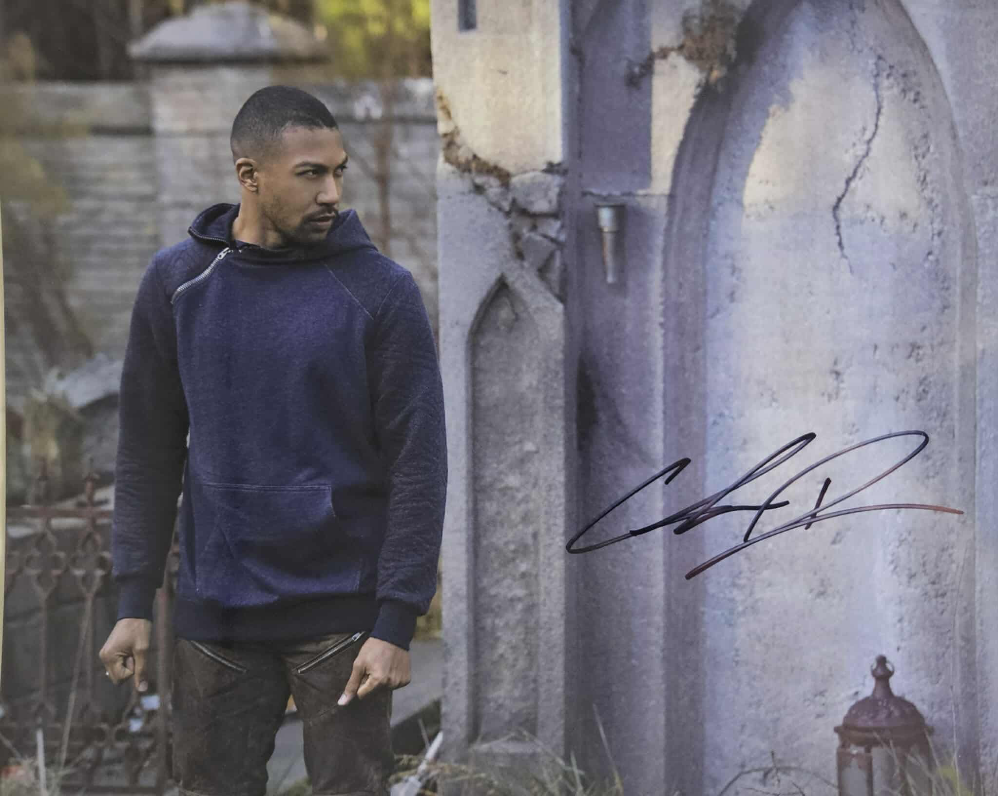 10x8" The Originals Marcel in a Graveyard Signed by Chad Michael Davis