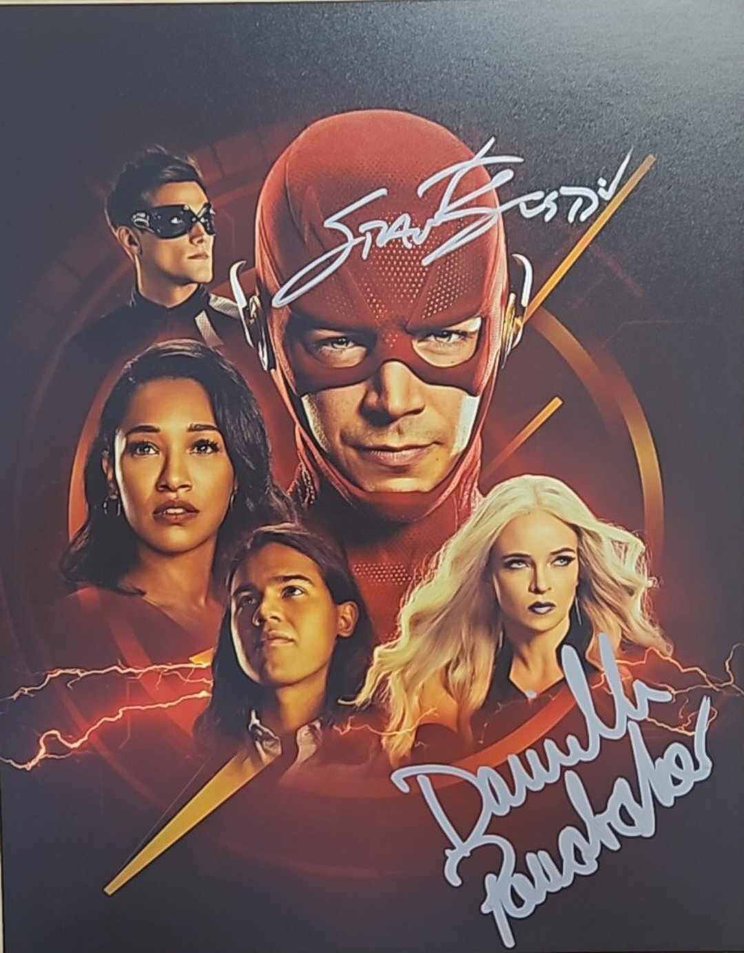 8x10" The Flash Promo Fuji Print Signed by Grant Gustin and Danielle Panabaker