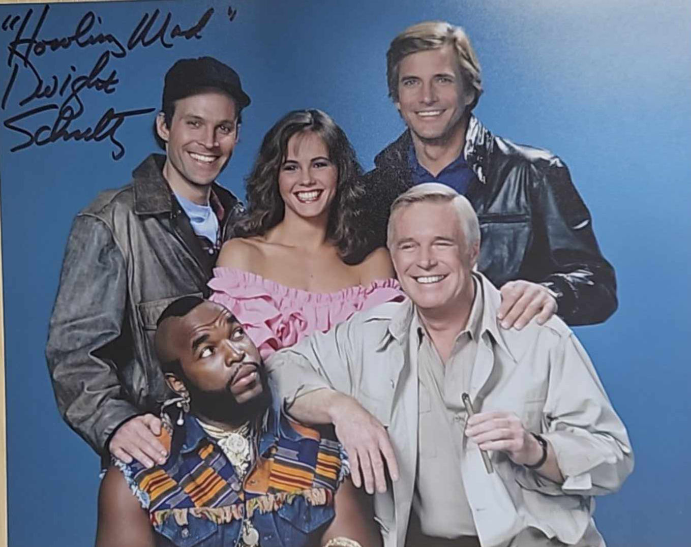 10x8" The A-Team Group Print Signed by Dwight Schultz