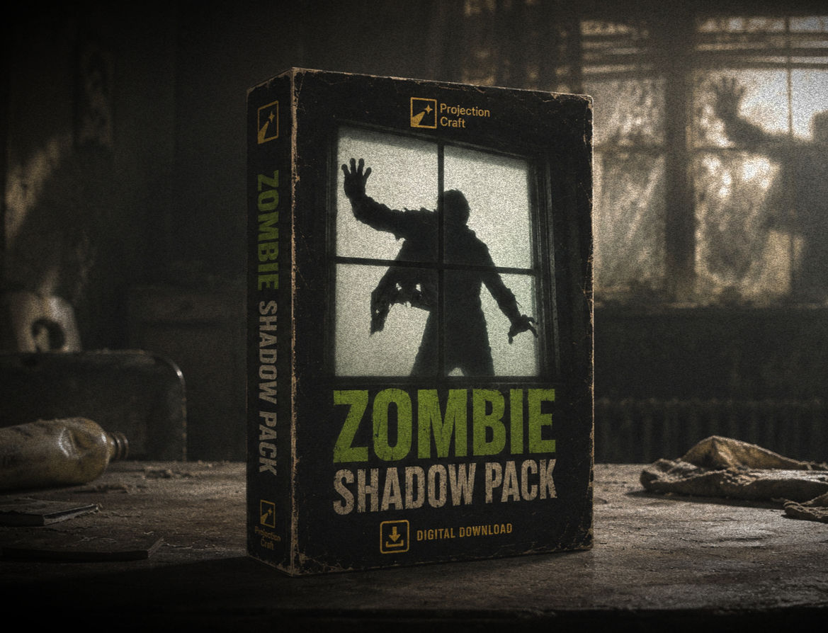 Zombie window projection Halloween effect