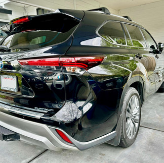 New Black Toyota Highlander Back Graphene Coated