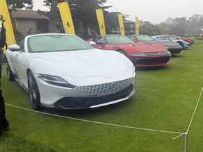 New Ferraris parked at Pebble Beach at Monterey Car Week