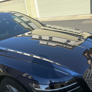Side hood view of PPF & Coated Genesis G80 by Robust Paint Protection & Detailing in Fairfield, California