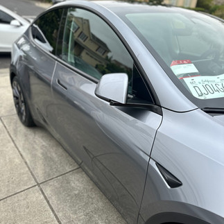 Side View PPF Coating Tesla in Vallejo 