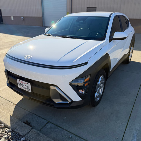 Front view of Hyundai Kona after 5-year Coating