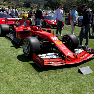 Ferrari at Casa Ferrari detailed at Pebble Beach by Robust Paint Protection & Auto Detailing Red nascar