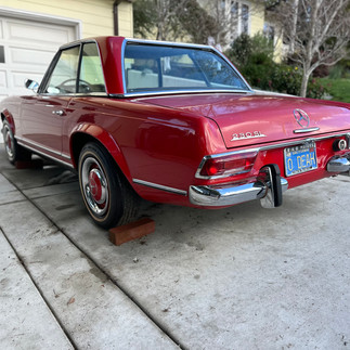 Back View Classic 1966 Mercedes Full Detail and Gloss