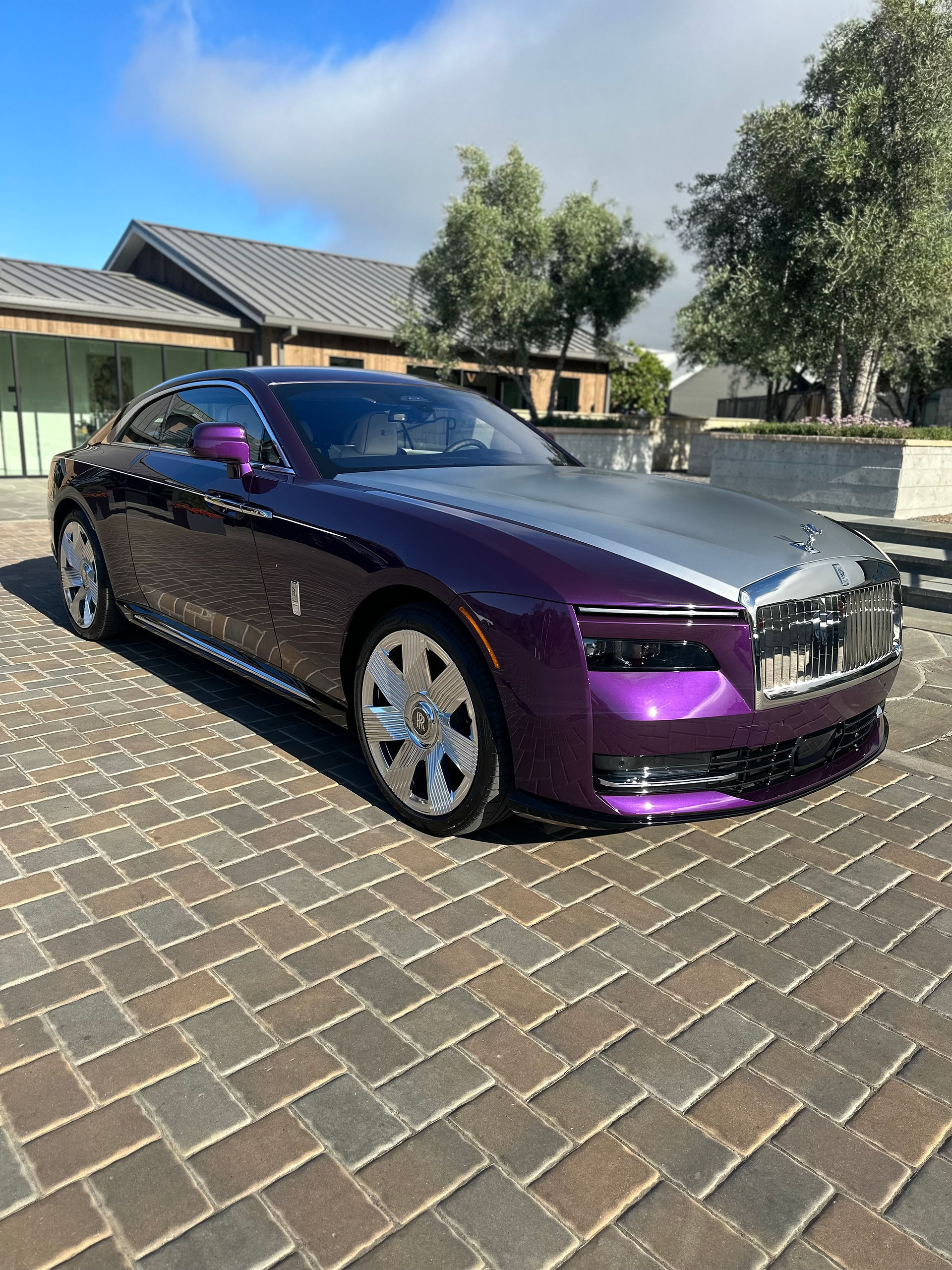 Purple Rolls Royce Spectre Detailing Four Seasons Calistoga