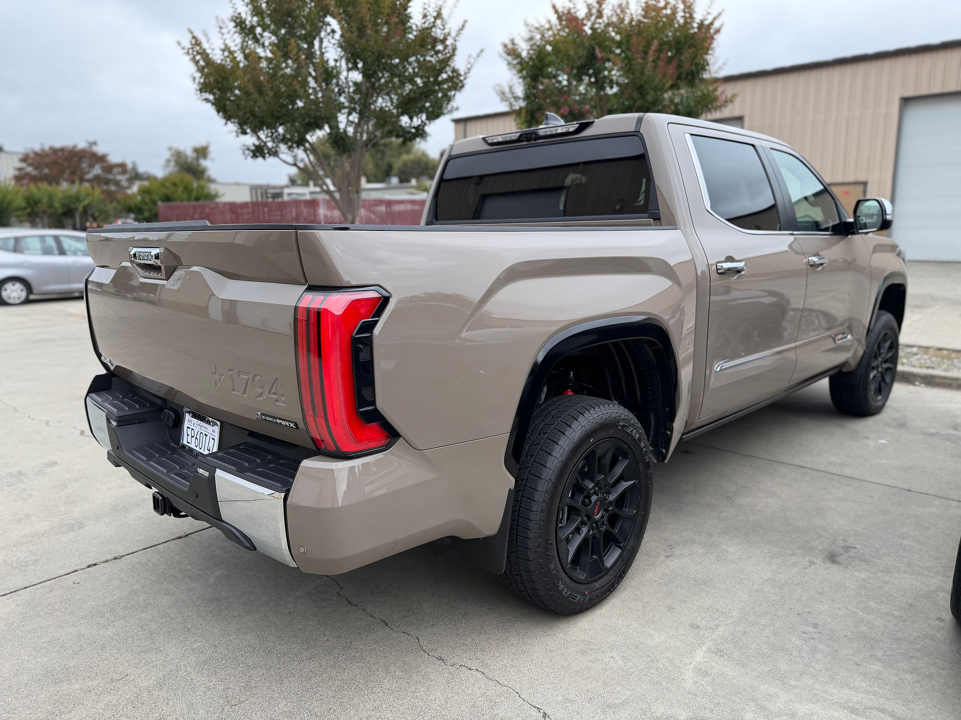 Toyota Tundra after 5-year ceramic coating in Napa outside our shop