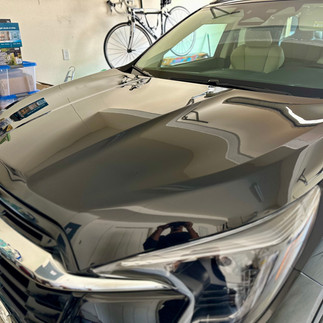 Coated Hood of black Subaru Ascent