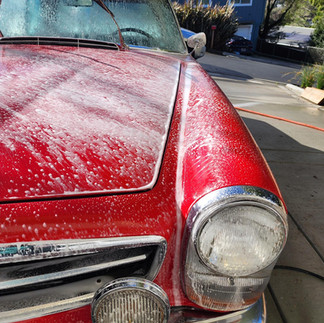 Foam Wash Front Mercedes Benz 1966 Red