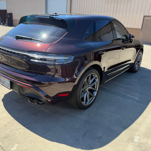 Professional ceramic coating and full front paint protection film PPF wrap results passenger side