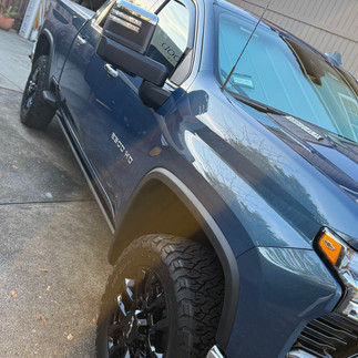 Front-Side View of Coated New Chevy Silverado in Napa installed by Robust Paint Protection & Auto Detailing 