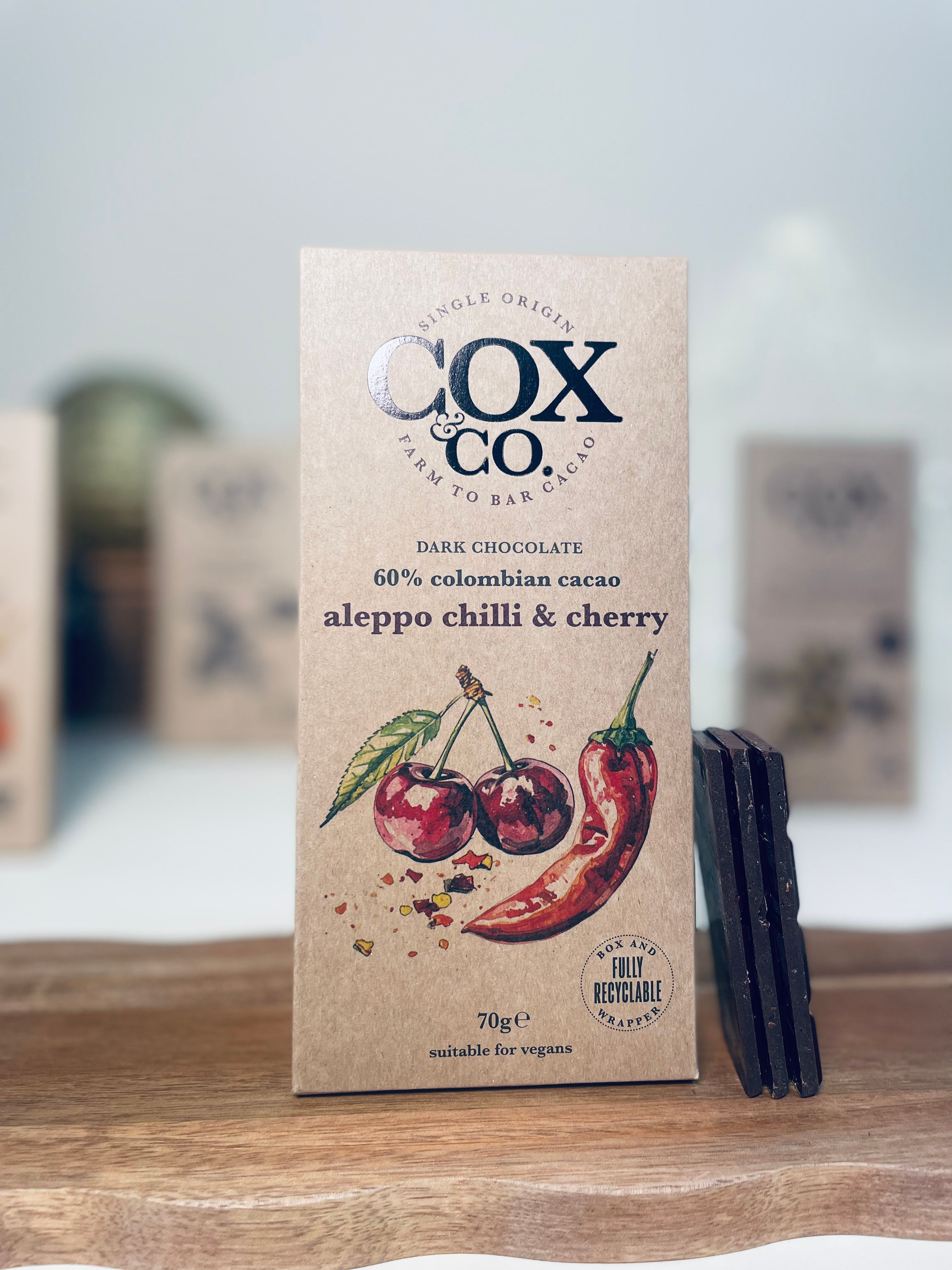 Aleppo Chilli & Cherry 60% Chocolate